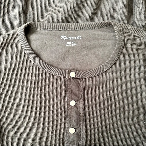 NWOT Madewell Thermal Henley Long Sleeve Tee - Picture 5 of 8
